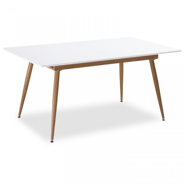 Table extensible scandinave Betty Blanc - 6 à 8 personnes