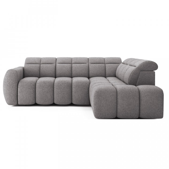 Canapé d'angle droit convertible Denali tissu gris foncé