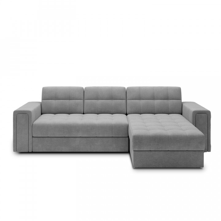 Canapé d'angle convertible réversible Veziko Velours Gris
