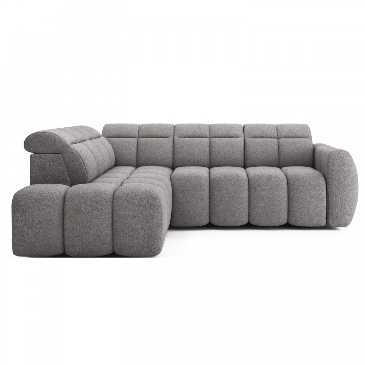 Canapé d'angle gauche convertible Denali tissu gris foncé