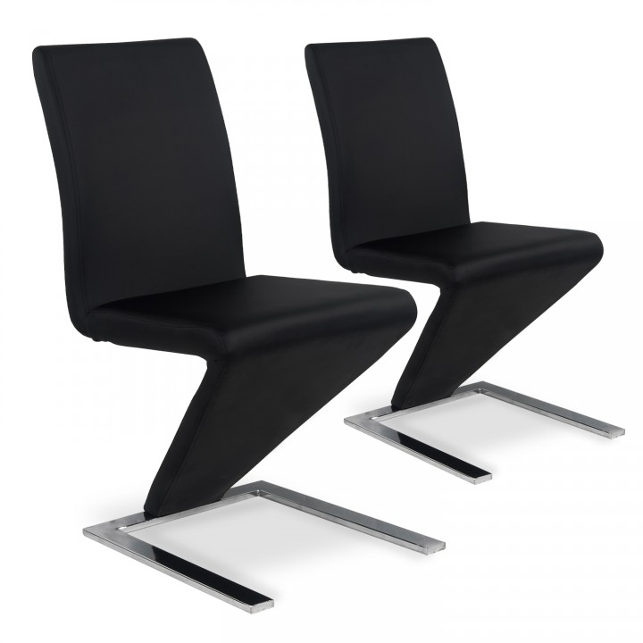 Lot de 2 chaises design Delano Noir