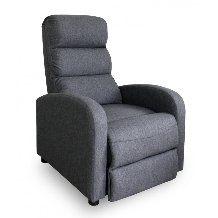 Fauteuil relax manuel Lasco tissu gris