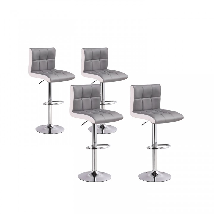 Lot de 4 tabourets de bar Magic Gris