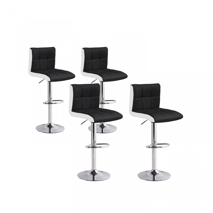 Lot de 4 tabourets de bar Magic Noir