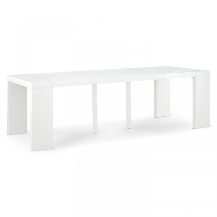 Table Console Extensible Oxalys XL Blanc Laquée