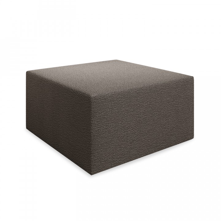 Pouf Carré XL Soren Bouclette Taupe
