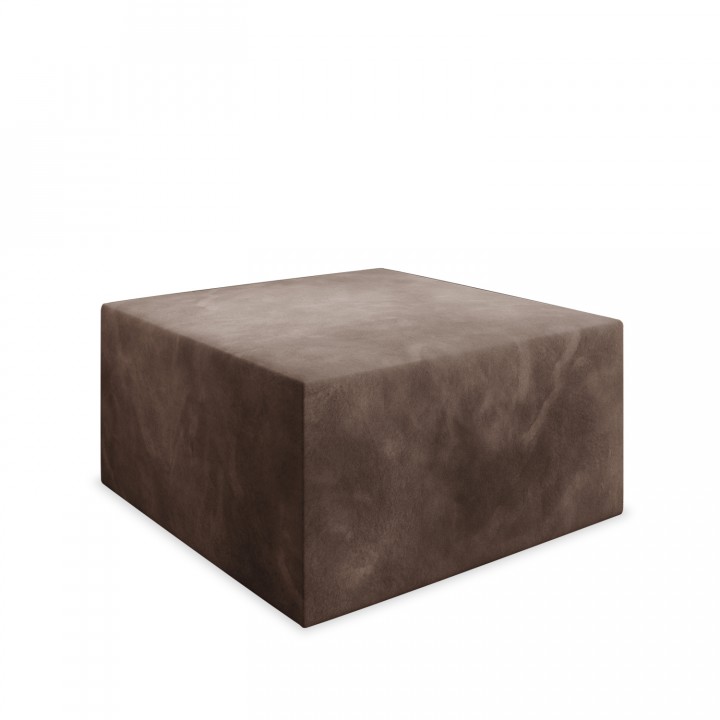 Pouf Carré XL Soren Velours Taupe