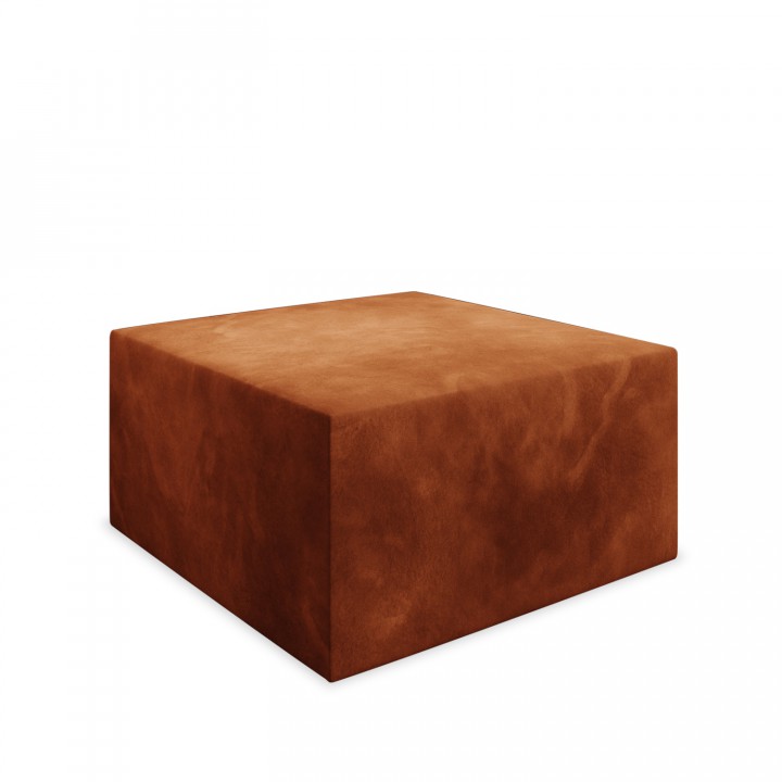 Pouf Carré XL Soren Velours Terracotta