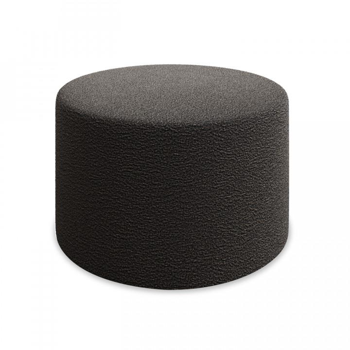 Pouf Rond XL Marki Bouclette Gris Foncé