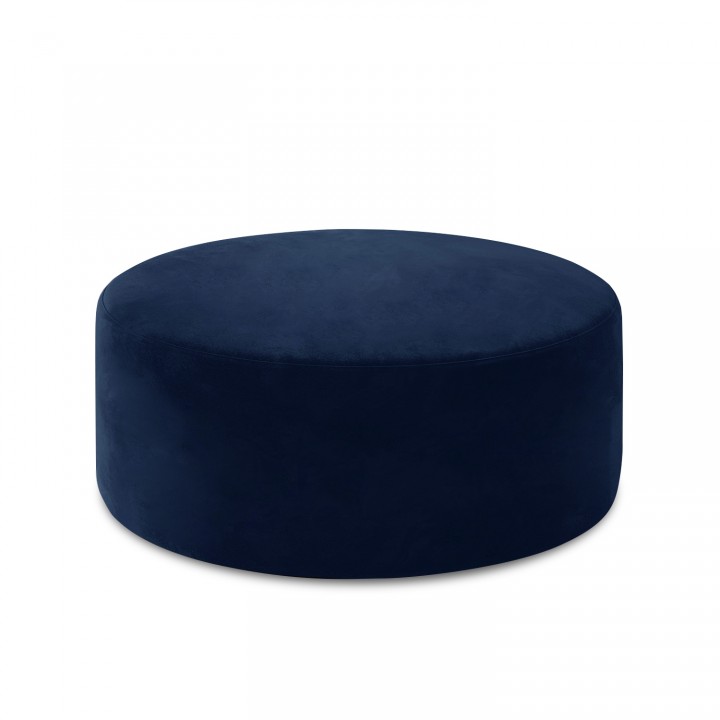 Pouf Rond XL Marki Velours Bleu Foncé