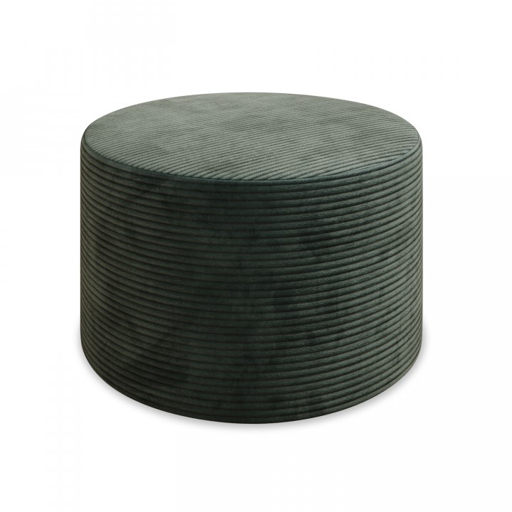 Pouf Rond XL Marki Velours Côtelé Vert