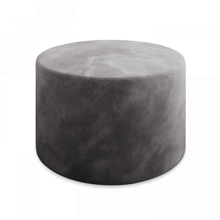 Pouf Rond XL Marki Velours Gris