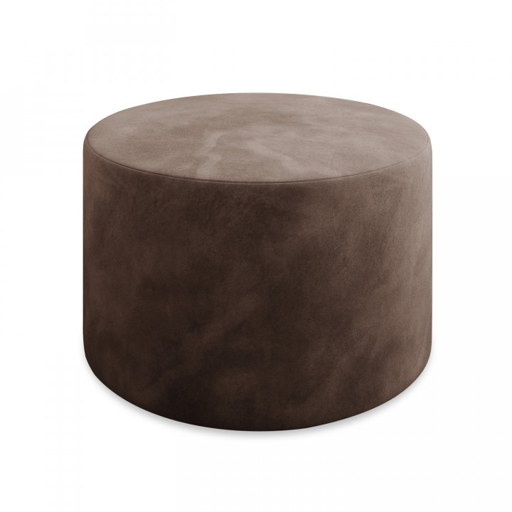 Pouf Rond XL Marki Velours Taupe