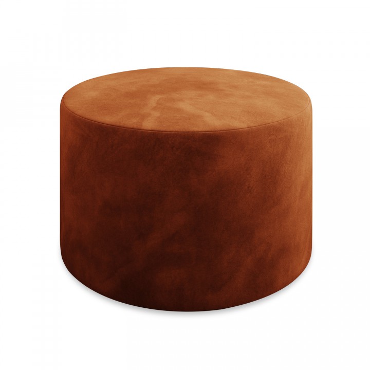 Pouf Rond XL Marki Velours Terracotta