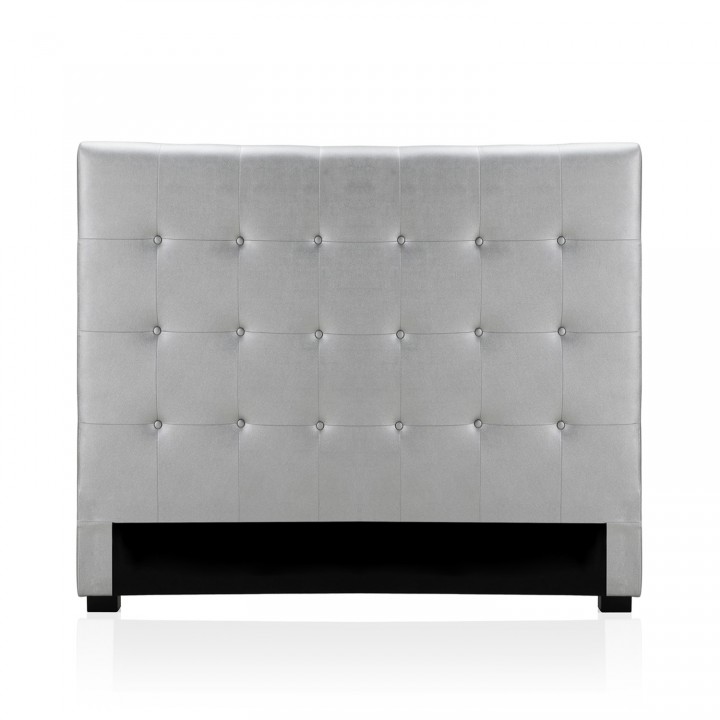 Tête de lit capitonnée Premium 140cm Argent
