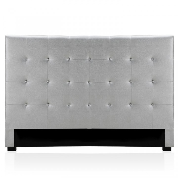 Tête de lit capitonnée Premium 180cm Argent