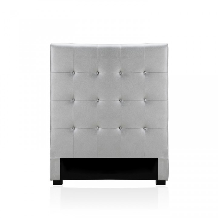 Tête de lit capitonnée Premium 90cm Argent