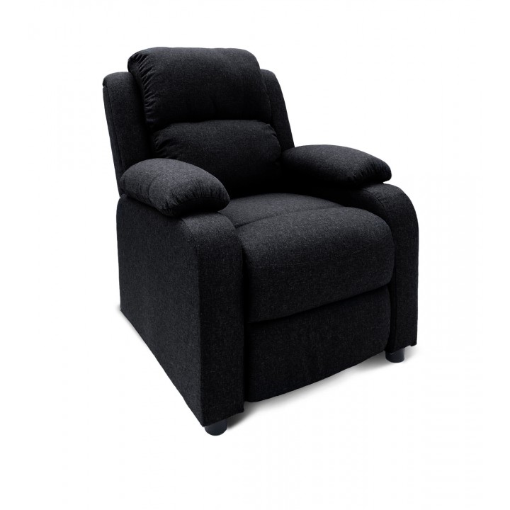 Fauteuil relax Riga tissu Noir