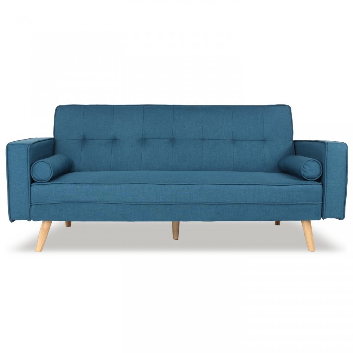 Canapé convertible scandinave Tao Tissu Bleu Canard