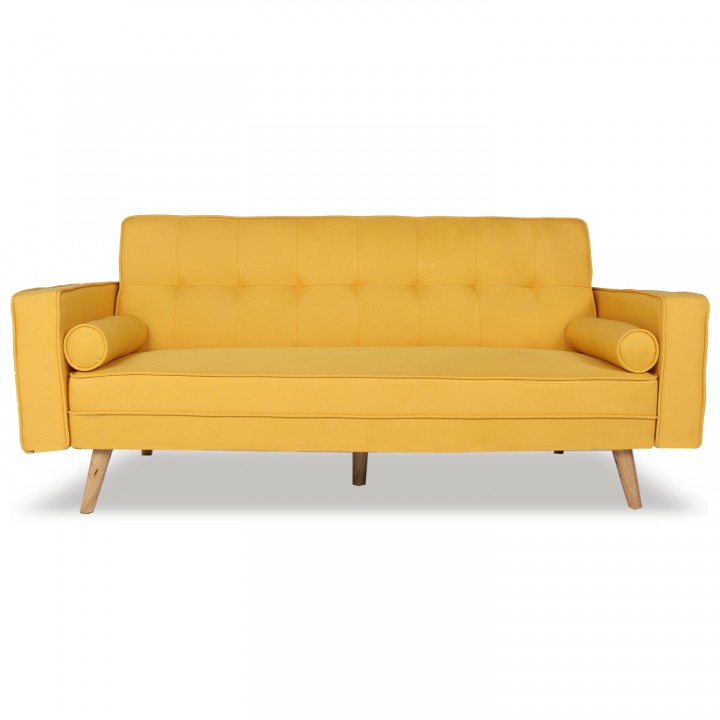 Canapé convertible scandinave Tao Tissu Jaune