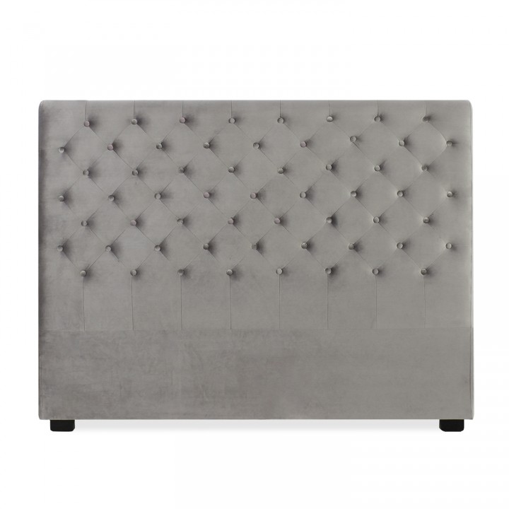 Tête de lit capitonnée Constance 160cm Velours Gris