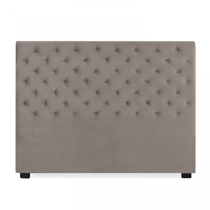 Tête de lit capitonnée Constance 160cm Velours Taupe