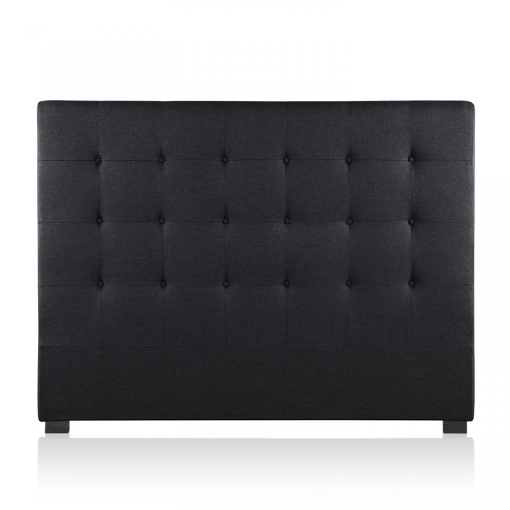 Tête de lit capitonnée Premium Tissu 160cm Noir