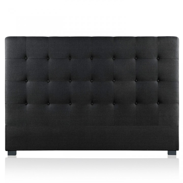 Tête de lit capitonnée Premium Tissu 180cm Noir