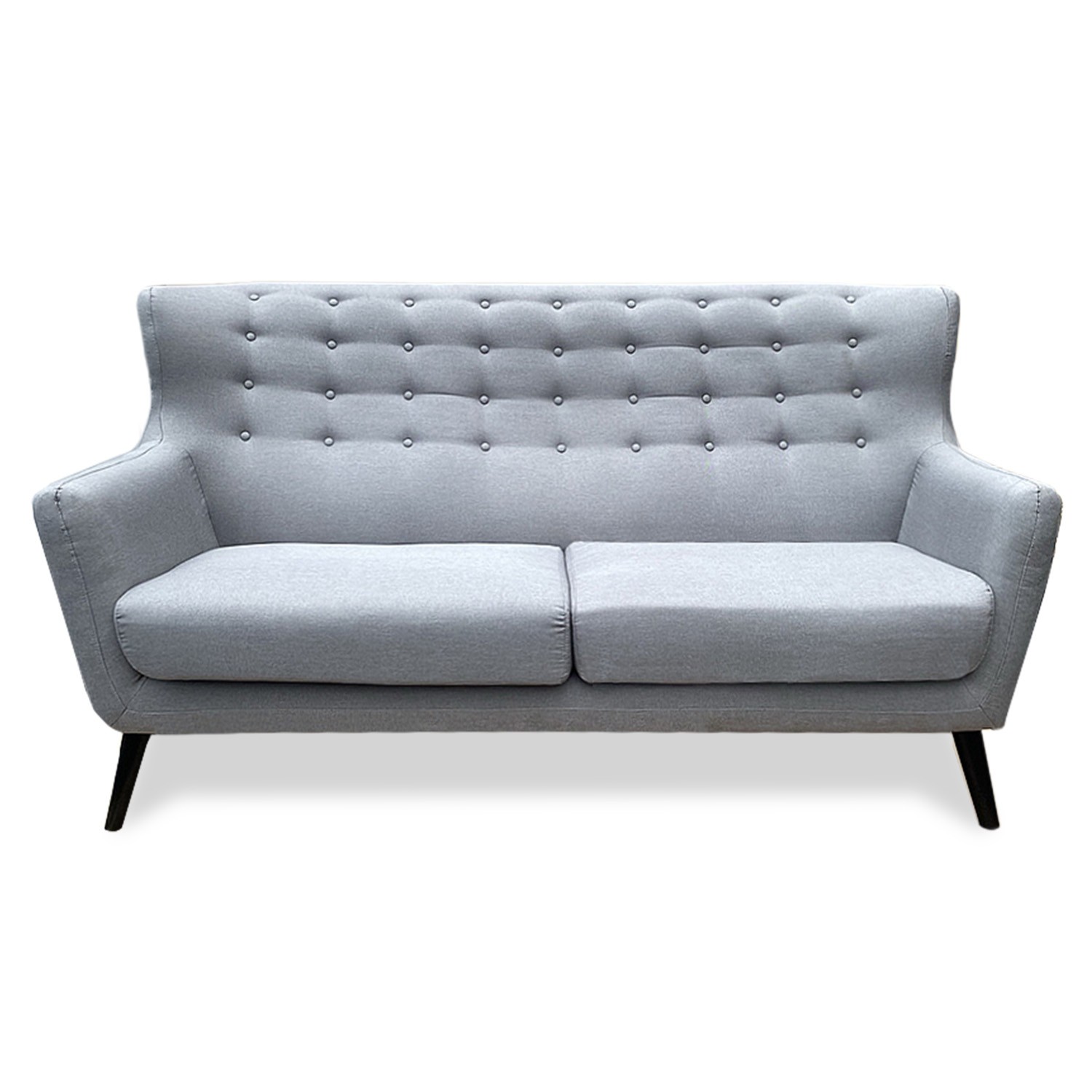 Canapé 3 places scandinave en tissu gris clair