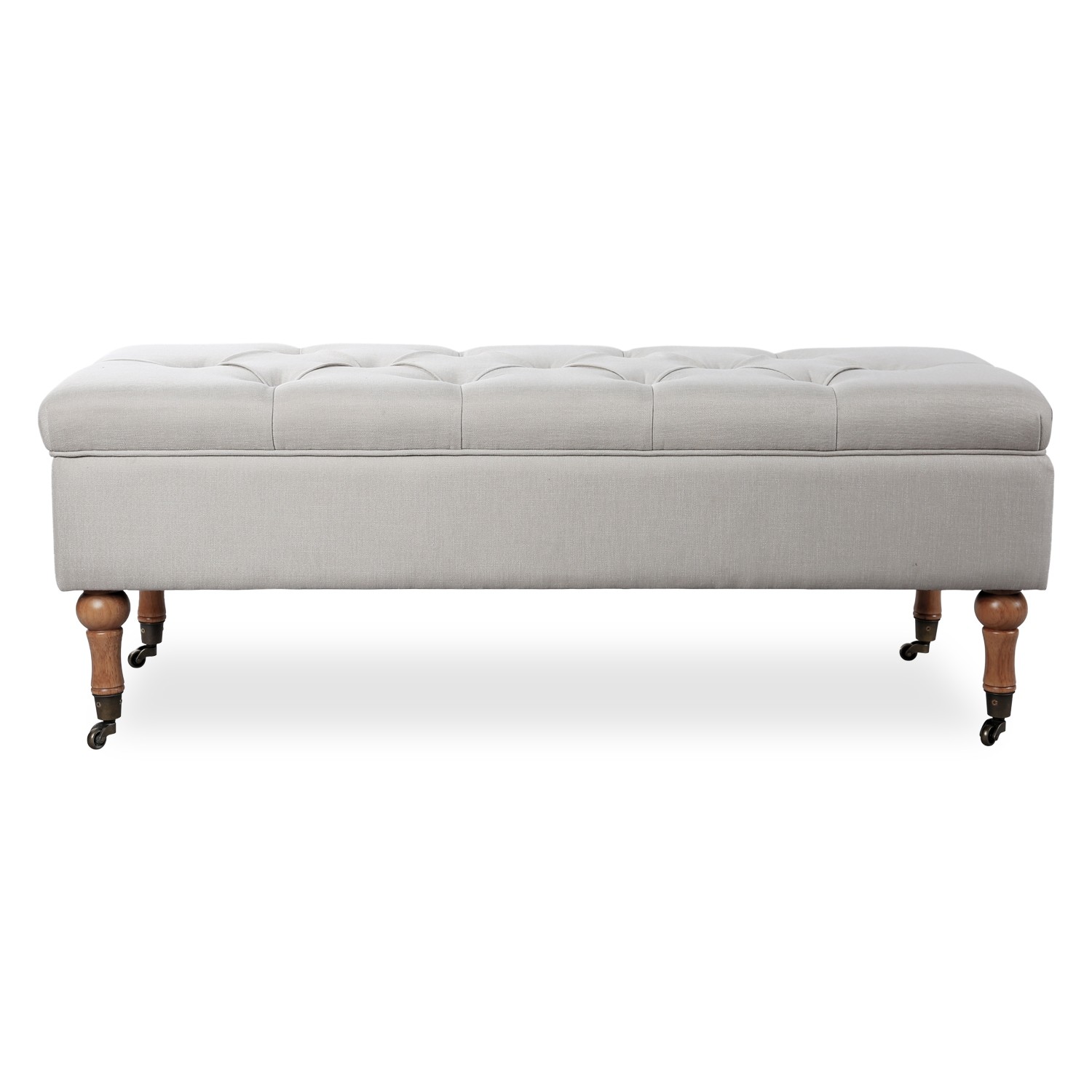 Banquette Coffre Philippine Tissu Beige