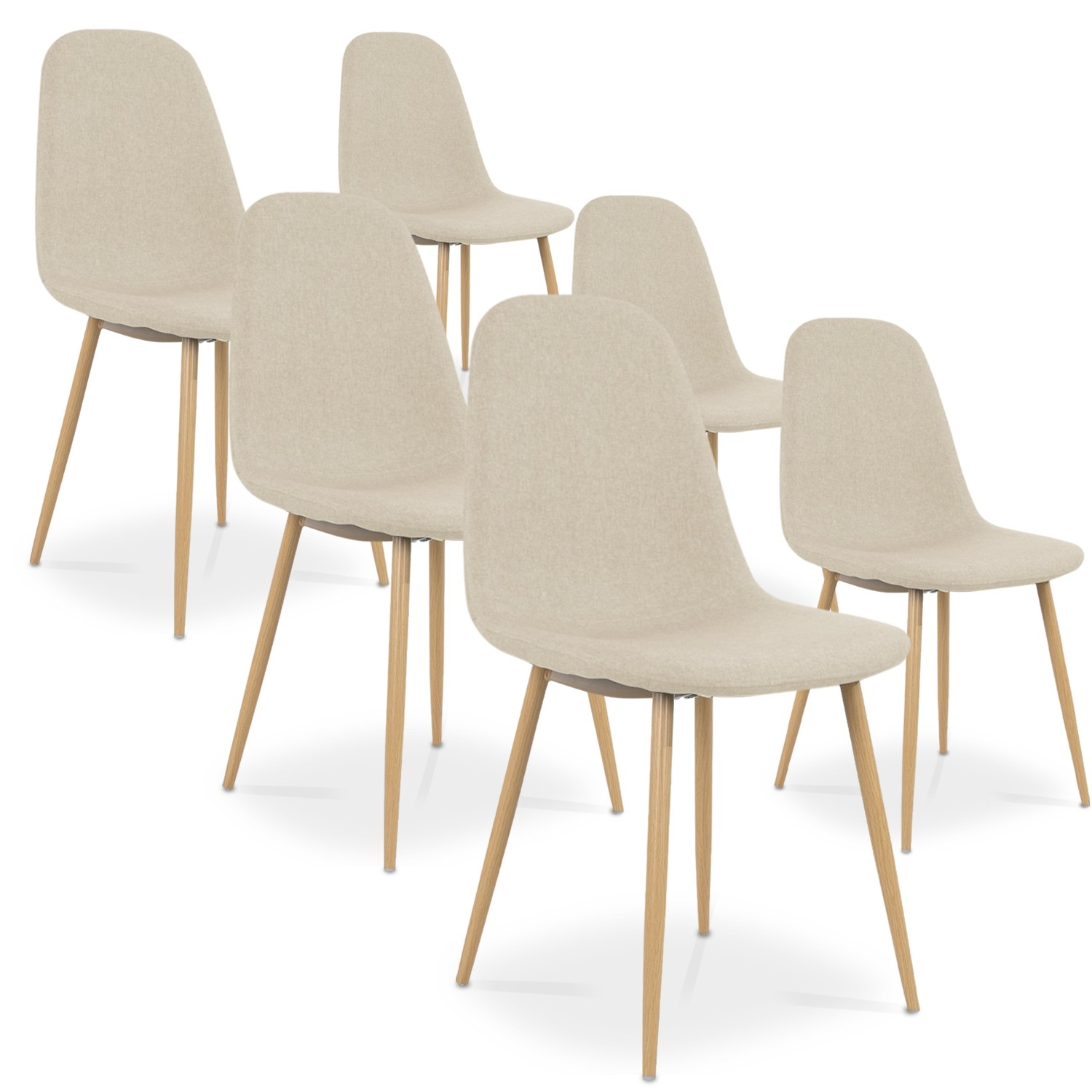Chaise scandinave tissu beige  sofag
