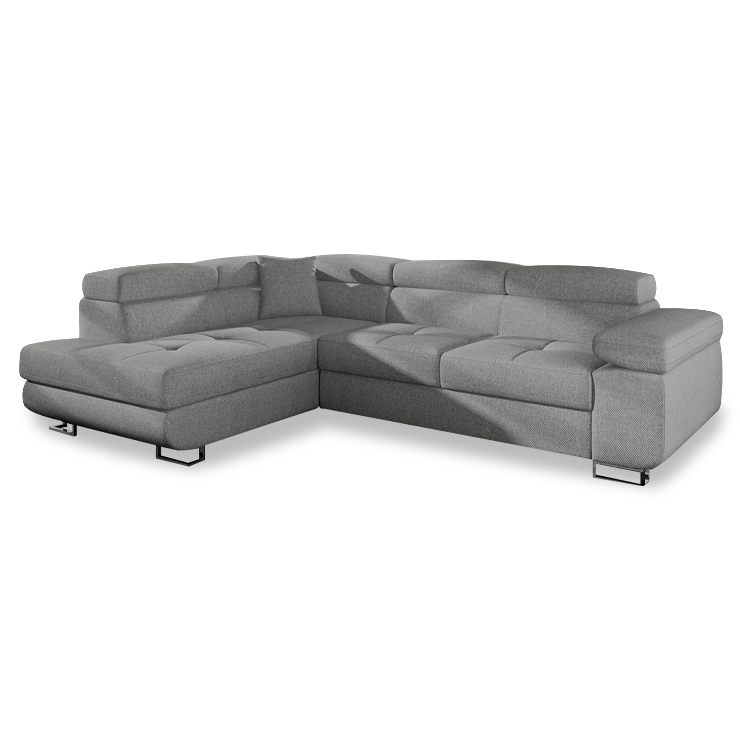 Canapé Dangle Gauche Convertible Marius Tissu Gris