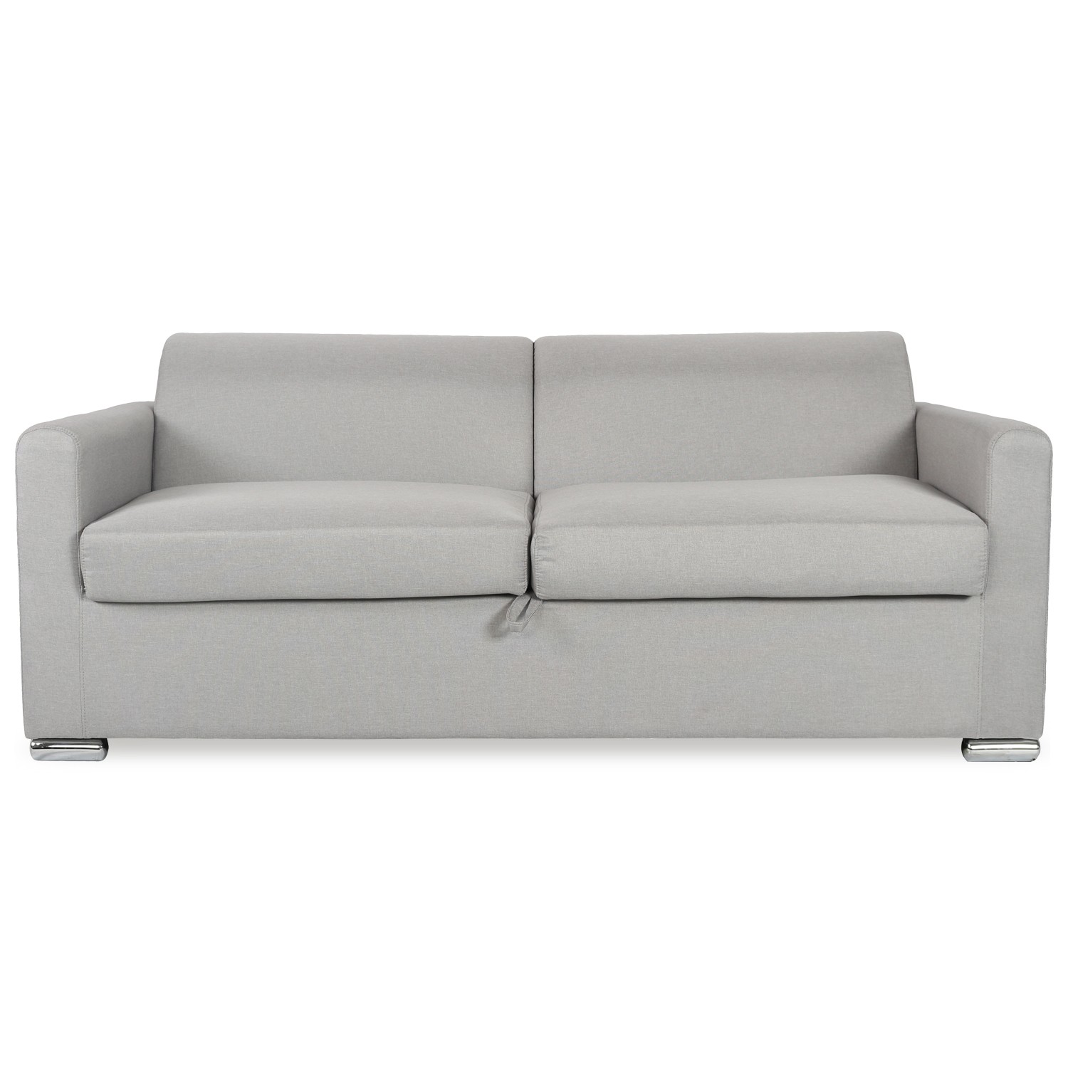 Canapé Convertible Ouverture Express Avec Matelas Luc Tissu Gris