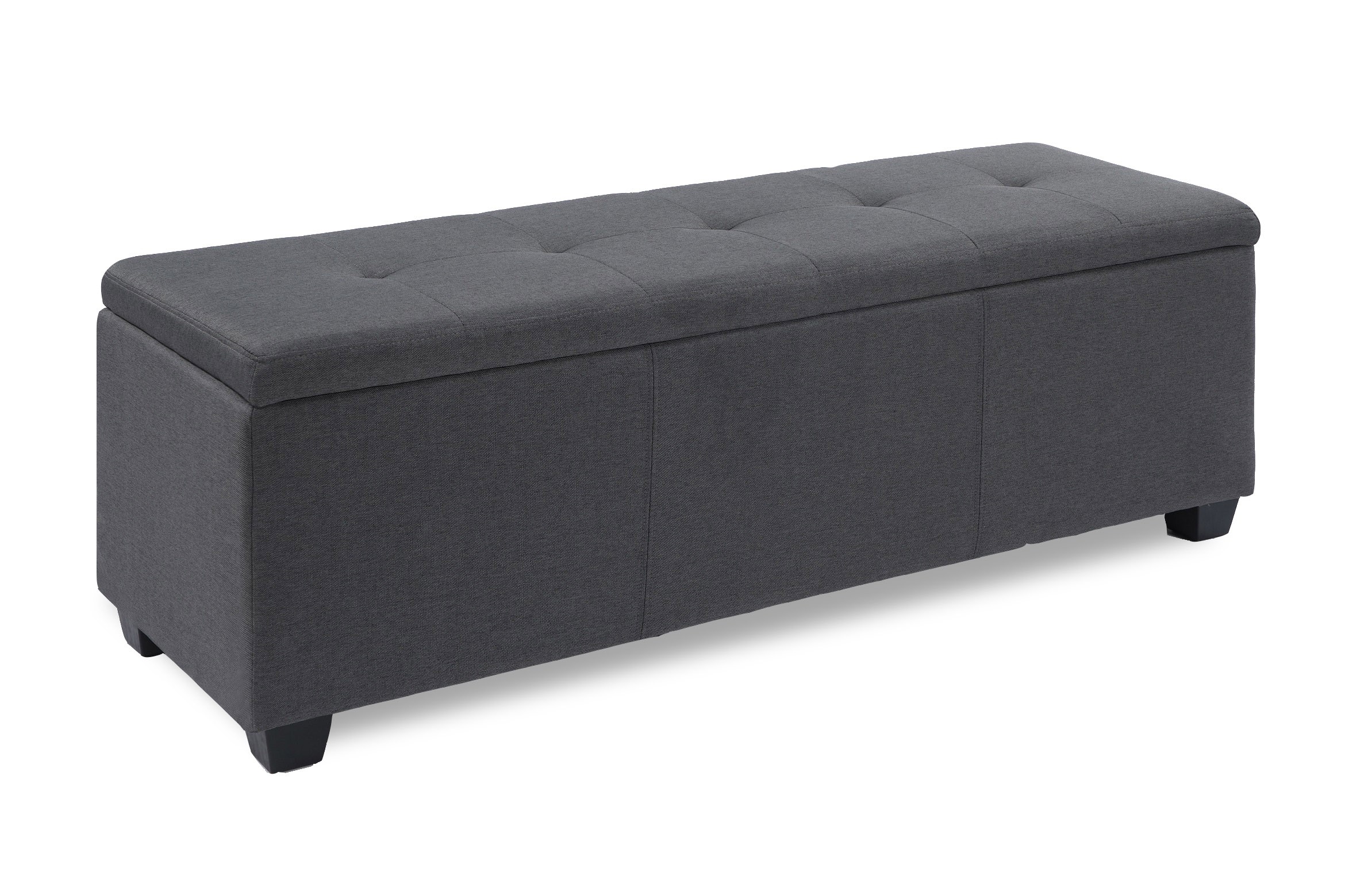 Banquette Coffre Milano Tissu Gris