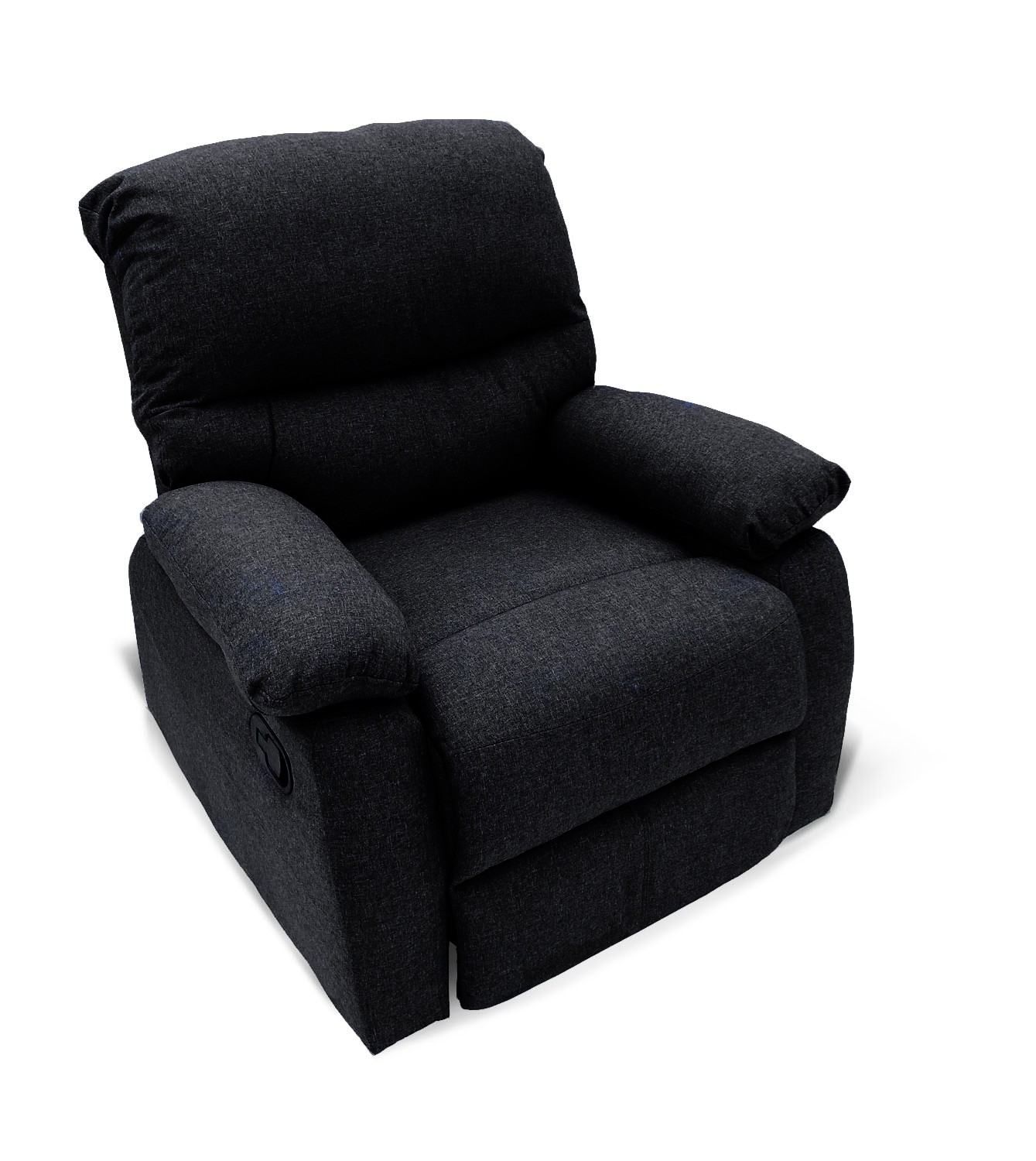 Fauteuil Relax Manuel Norton - Dossier Et Repose-pieds Inclinables Jusqu'à 160° - Tissu Synthétique Noir - Dimensions L84 X P85 X H102 Cm - 5