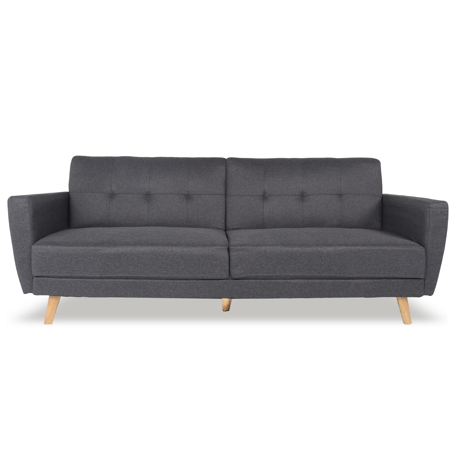 Canapé Convertible Gris En Tissu - 3 Places - Marque La Maison Convertibe - Occasion
