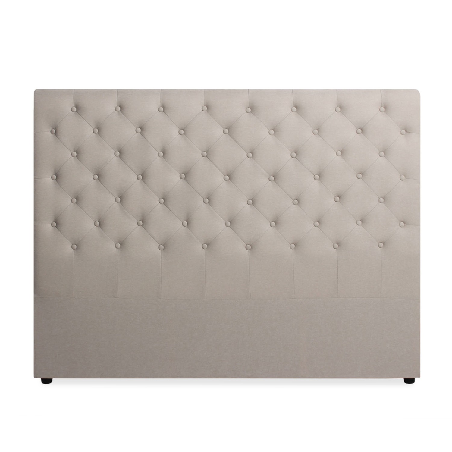 Tête De Lit Milana 160 Cm En Tissu Beige - Design Romantique, Hauteur 120 Cm, Pour Grand Lit