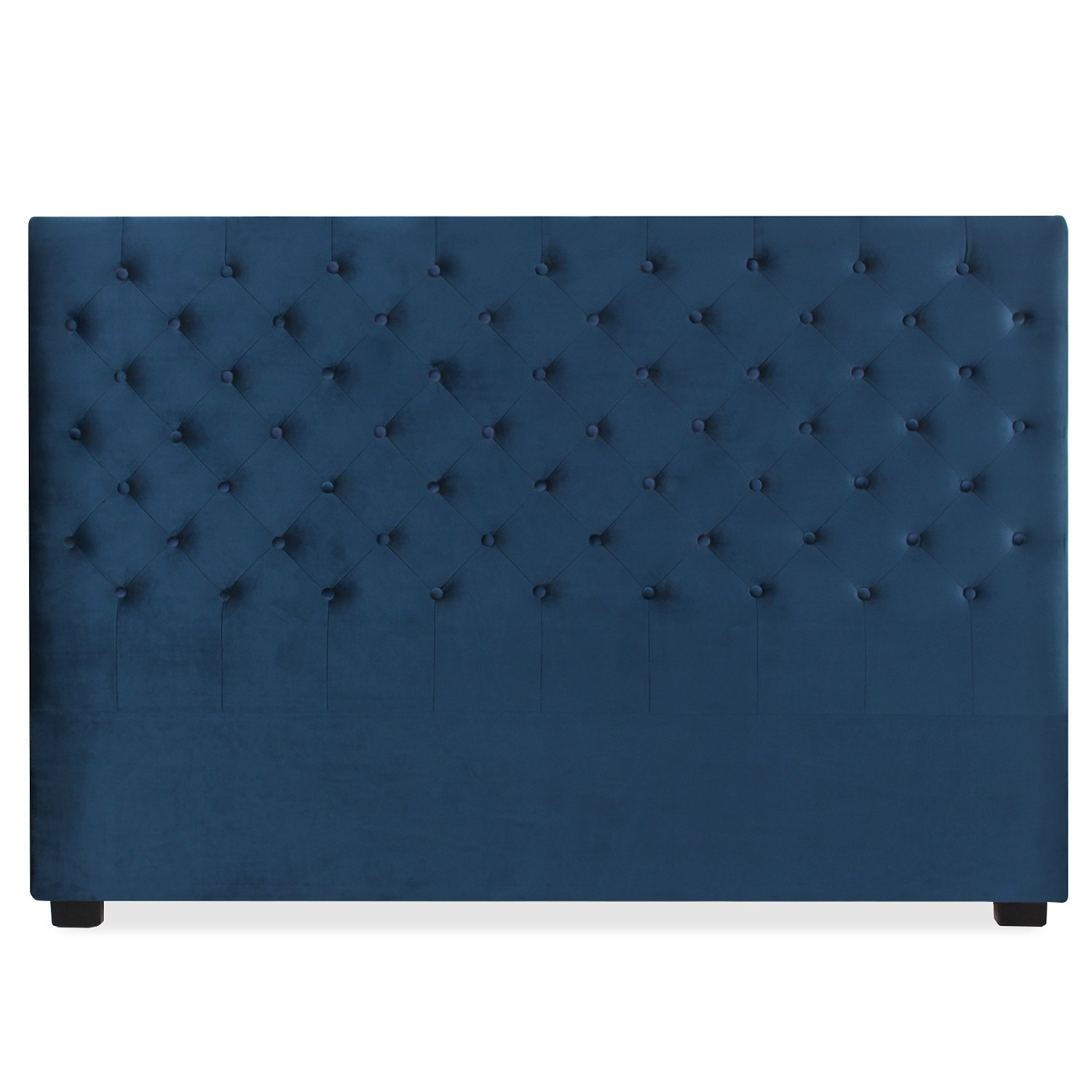 Tête De Lit Diana Velours 180 Cm Bleu Foncé – Style Art Déco Chic Avec Clous Tapissiers – Élégance Intemporelle Pour Chambre