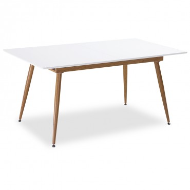 Table extensible scandinave Betty Blanc - 6 à 8 personnes