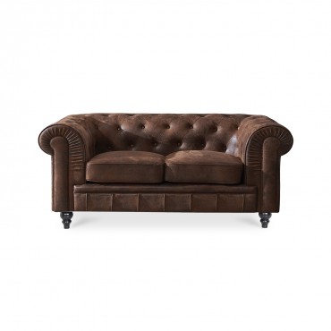 Canapé Chesterfield 2 Places Vintage