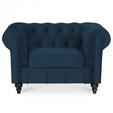Fauteuil Chesterfield Velours Altesse