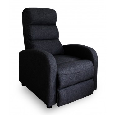 Fauteuil relax manuel Lasco tissu noir