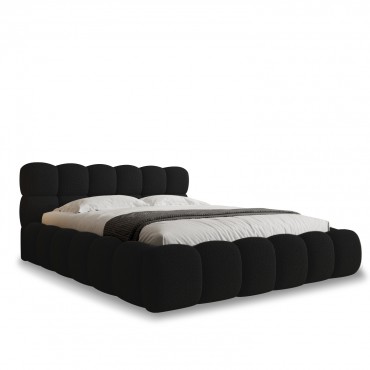 Lit coffre Tomaso 180cm Bouclette Noir