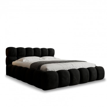 Lit coffre Tomaso 180cm velours Noir