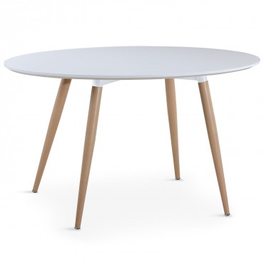 Table ovale scandinave Lunea Blanc