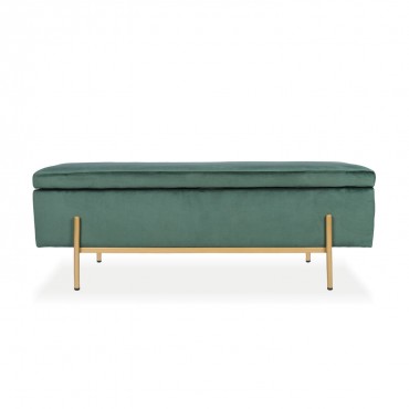 Banquette coffre Olivia Velours pieds or