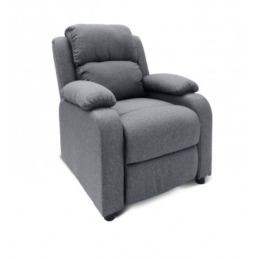 Fauteuil relax Riga tissu Gris