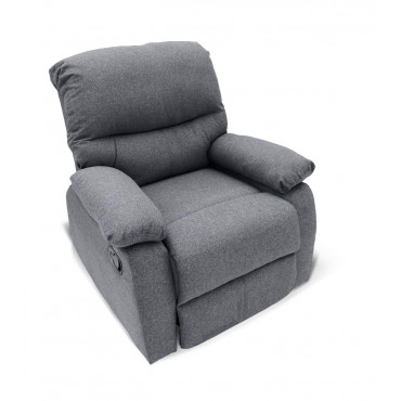 Fauteuil relax manuel Omis tissu Gris