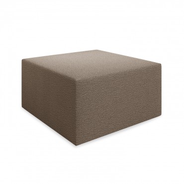 Pouf Carré XL Soren Bouclette Taupe