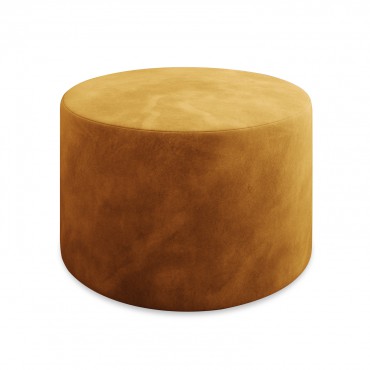 Pouf Rond XL Marki Velours Jaune Moutarde